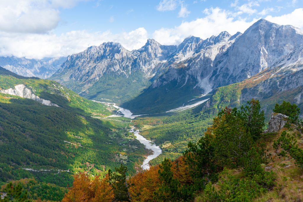 Valley in the Albanian Alps
